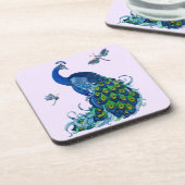 Klassiek ontwerp voor pacock en dragonfly bier onderzetter (Linkerzijde)