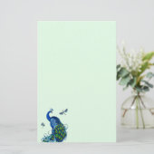 Klassiek ontwerp voor pacock en dragonfly briefpapier (Staand voorkant)