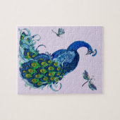 Klassiek ontwerp voor pacock en dragonfly legpuzzel (Horizontaal)