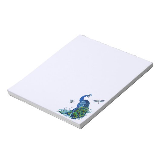 Klassiek ontwerp voor pacock en dragonfly notitieblok (Linkerzijde)