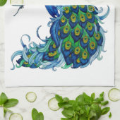 Klassiek ontwerp voor pacock en dragonfly theedoek (Gevouwen)