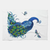 Klassiek ontwerp voor pacock en dragonfly theedoek (Horizontaal)