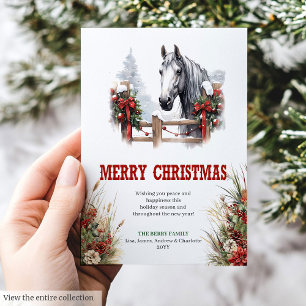 Klassiek ontwerp voor westerse kerstkaarten feestdagenkaart