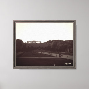 Klassiek Oostenrijk Wenen Schonbrunn Tuinen 1970 Canvas Afdruk