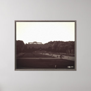 Klassiek Oostenrijk Wenen Schonbrunn Tuinen 1970 Canvas Afdruk