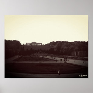 Klassiek Oostenrijk Wenen Schonbrunn Tuinen 1970 Poster