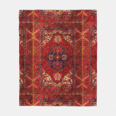 Klassiek oosterend tapeontwerp - warme kleuren fleece deken (Voorkant)