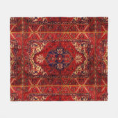 Klassiek oosterend tapeontwerp - warme kleuren fleece deken (Voorkant (Horizontaal))