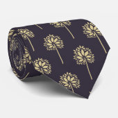 Klassiek oosterse japanse dandelion boomstructuur stropdas (Opgerold)