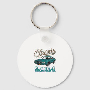 Klassiek Opa Vintage Auto T-Shirt Ontwerp_1 Sleutelhanger