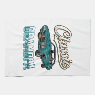 Klassiek Opa Vintage Auto T-Shirt Ontwerp_1 Theedoek