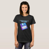 Klassiek Opgeleide Floppy Disk Retro 90s Tech Vap T-shirt (Voorkant volledig)