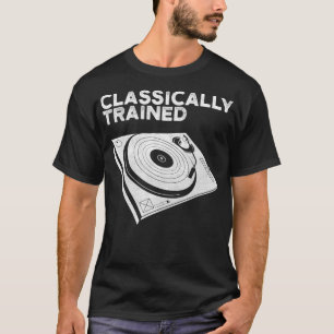 Klassiek opgeleide Platenspeler DJ T Shirt Music