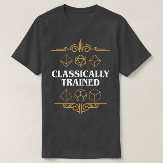 Klassiek opgeleide polyhedrale dobbelset t-shirt (Design voorkant)
