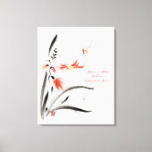 Klassiek-oraal chinese sumi-e inktbloemen schilder canvas afdruk (Voorkant)