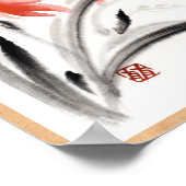 Klassiek-oraal chinese sumi-e inktbloemen schilder poster (Hoek)