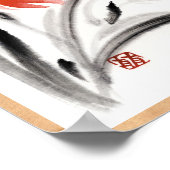 Klassiek-oraal chinese sumi-e inktbloemen schilder poster (Hoek)