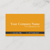 Klassiek Oranje en grijs professioneel - Visitekaa Visitekaartje (Voorkant)