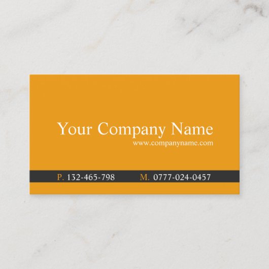 Klassiek Oranje en grijs professioneel - Visitekaa Visitekaartje (Voorkant)