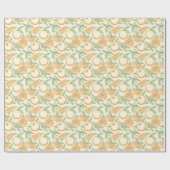 Klassiek Oranje fruitpatroon Cadeaupapier (Vlak)