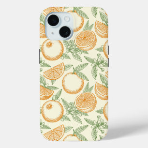 Klassiek Oranje fruitpatroon iPhone 15 Case