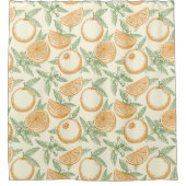 Klassiek Oranje fruitpatroon Douchegordijn (Voorkant)