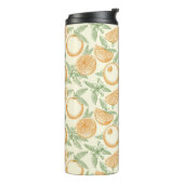 Klassiek Oranje fruitpatroon Thermosbeker (Gedraaid links)