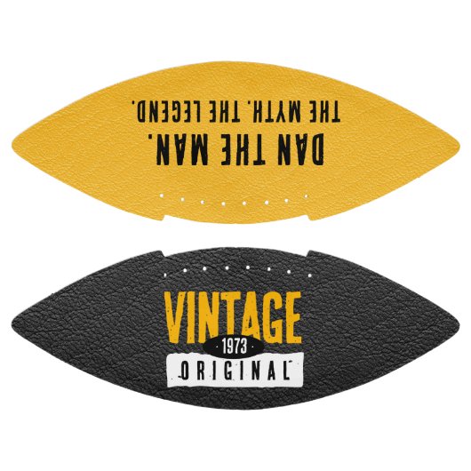 Klassiek origineel zwart & goud lederen geboorteja american football (Panelen)