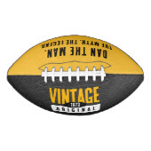 Klassiek origineel zwart & goud lederen geboorteja american football (Voorkant)