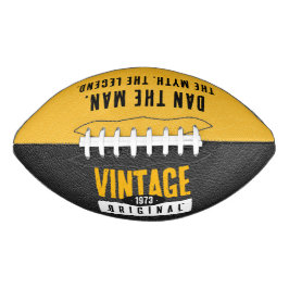 Klassiek origineel zwart & goud lederen geboorteja american football