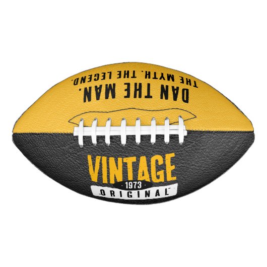 Klassiek origineel zwart & goud lederen geboorteja american football (Voorkant)