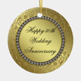 Klassiek Ornament rond Jubileum voor gouden wedden