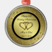 Klassiek Ornament rond Jubileum voor gouden wedden (Voorkant)