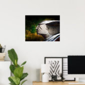 Klassiek Ornament van de Hout van de Kar Poster (Thuiskantoor)