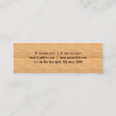 Klassiek oud Amerikaans teksthout Handgeschreven Mini Visitekaartje (Achterkant)