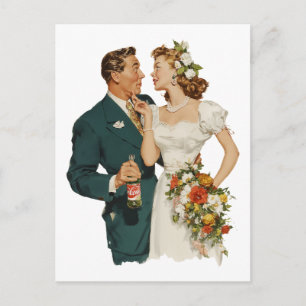 Klassiek Oud Bruidspaar Romantisch Moment Briefkaart