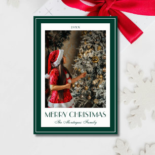 Klassiek Oud Geld Smaragd 1 Foto Kerstmis Feestdagenkaart