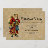 Klassiek Oud-Hollandse Kerstman Kerstfeest Kaart (Voorkant / Achterkant)