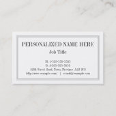 Klassiek, ouderwets Visitekaartje (Voorkant)