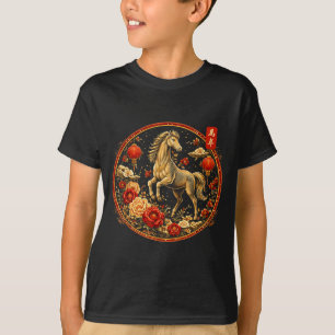Klassiek Paard 2026 Chinees Nieuw Kunstwerk T-shirt