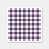 Klassiek Paars en wit Gingham Pset Pattern Servet (Voorkant)