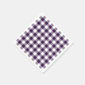 Klassiek Paars en wit Gingham Pset Pattern Servet (Hoek)