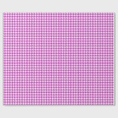 Klassiek paars en wit houndstooth patroon cadeaupapier (Vlak)