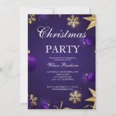 Klassiek Paars kerstfeest Kaart (Voorkant)