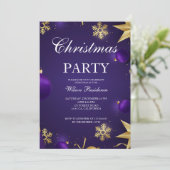 Klassiek Paars kerstfeest Kaart (Staand voorkant)