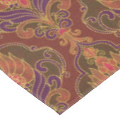 Klassiek Paars, Maroon en Gouden Bloemmotief Tafelkleed (Gekanteld)