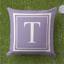 Klassiek Paars Witte Vierkante Frame Monogram