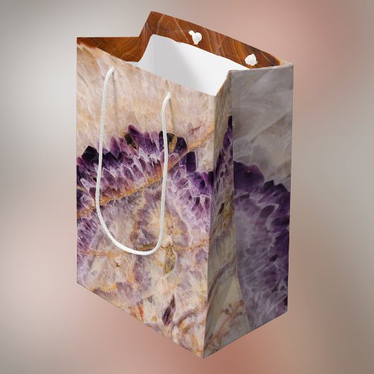 Klassiek paarse agaat ontwerp medium cadeauzakje