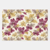 klassiek Paarse beige orchidee botanisch Inpakpapier Vel (Voorkant 3)