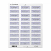 Klassiek Paarse Bloemige Trouw Retour Label (Full Sheet)